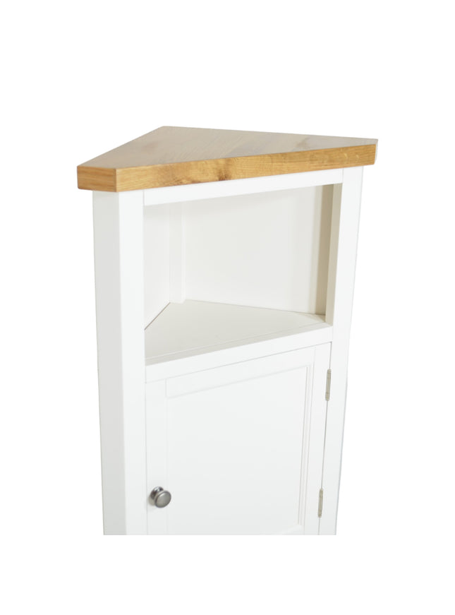 GROFurniture Snow White Tall Corner Cabinet,