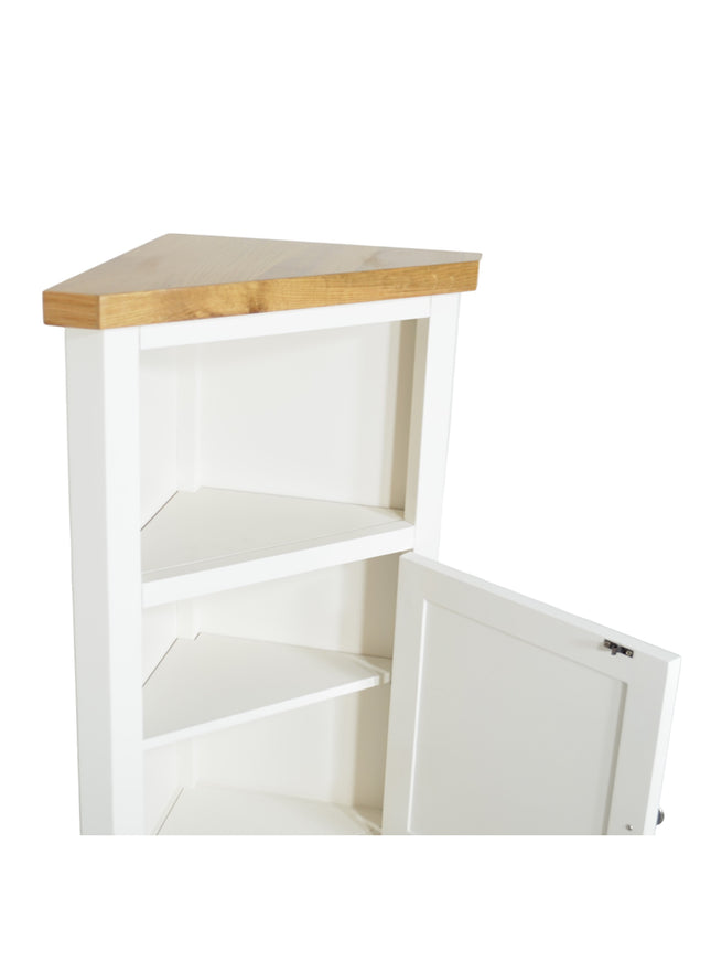 GROFurniture Snow White Tall Corner Cabinet,