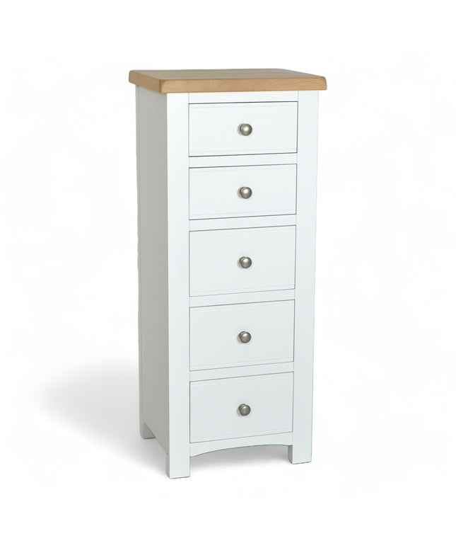 5 Drawer Chest of Drawer Slim Tallboy