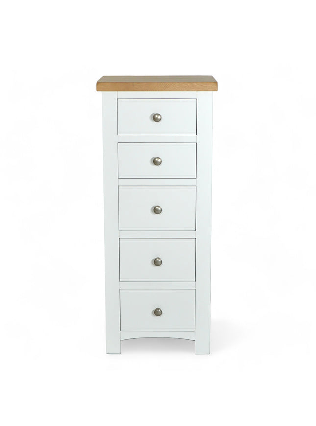 5 Drawer Chest of Drawer Slim Tallboy