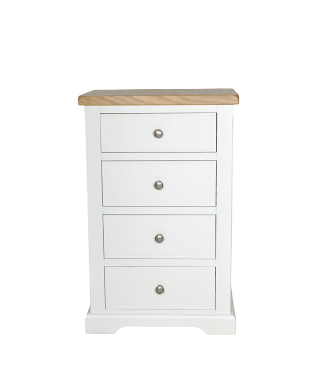 Snow White Deep Chest OF Drawers, Fully Assembled