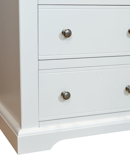 Snow White 4 Drawer Chest of Drawers with Oak Top