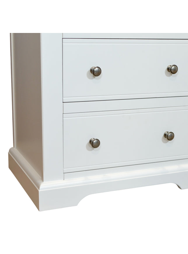 Snow White 4 Drawer Chest of Drawers with Oak Top