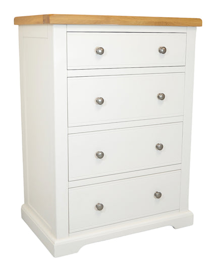 Snow White Chest of Drawers, 52cm Deep Drawers, Fully Assembled