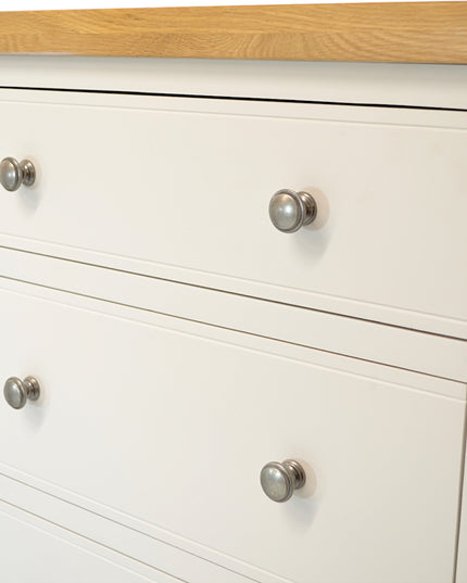 Snow White Chest of Drawers, 52cm Deep Drawers, Fully Assembled