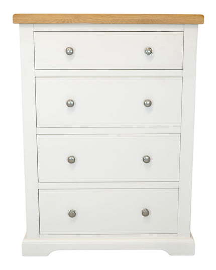 Snow White Chest of Drawers, 52cm Deep Drawers, Fully Assembled