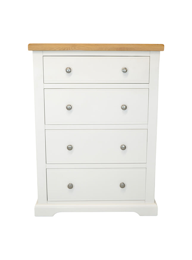 Snow White Chest of Drawers, 52cm Deep Drawers, Fully Assembled