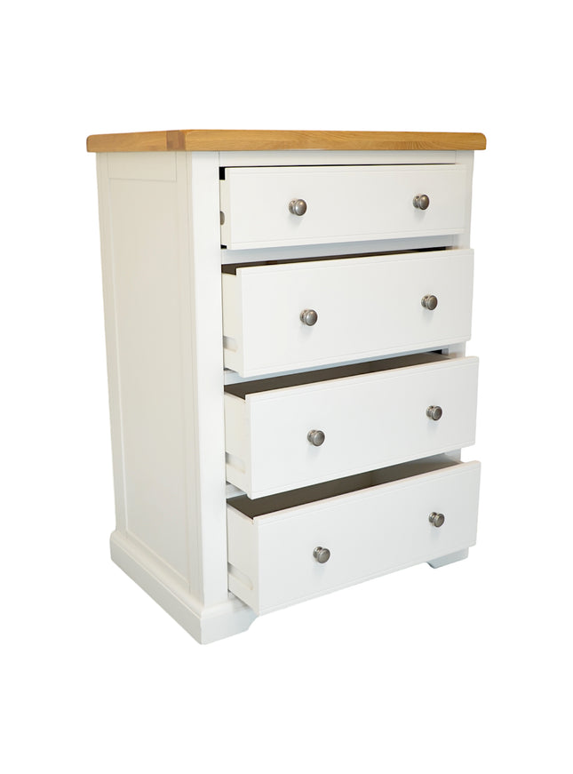 Snow White Chest of Drawers, 52cm Deep Drawers, Fully Assembled