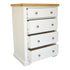 GROFurniture Rio White Deep Chest of Drawers