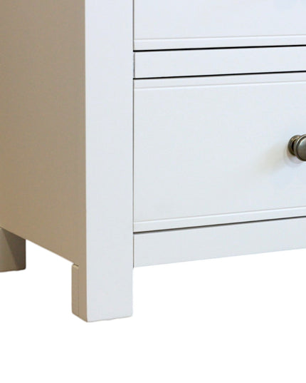 Snow White 6 Drawer Window Height Chest of Drawers, Fully Assembled