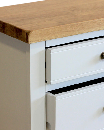 Snow White 6 Drawer Window Height Chest of Drawers, Fully Assembled