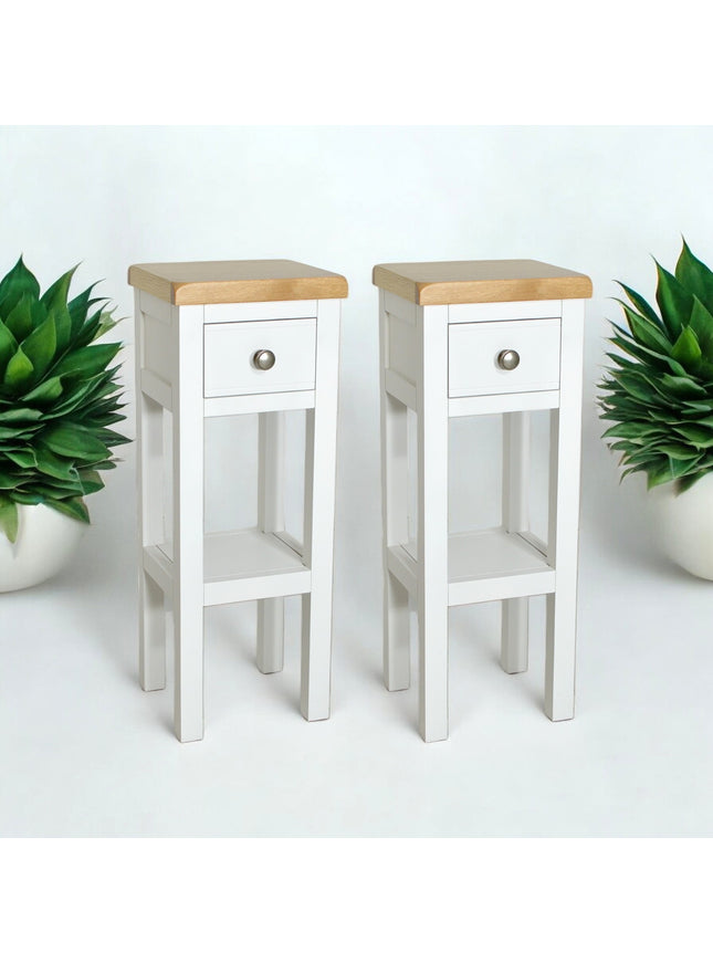 GROFurniture Snow White 1 Drawer Tall Console Table