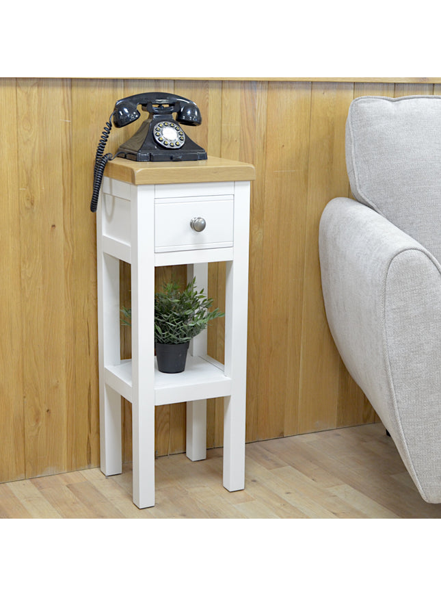 GROFurniture Snow White 1 Drawer Tall Console Table