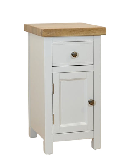 Snow White 1 Drawer Slim Bedside Table -Left Door