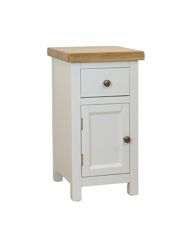 Snow White 1 Drawer Slim Bedside Table -Left Door