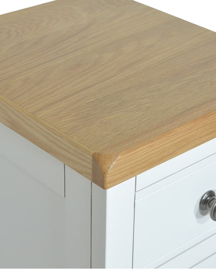 GROFurniture Solid Wood Snow White 1 Drawer Side Table