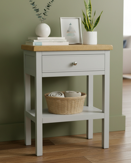 Cashmere Grey 1 Drawer Medium Console Table