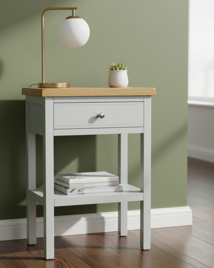 Cashmere Grey 1 Drawer Medium Console Table