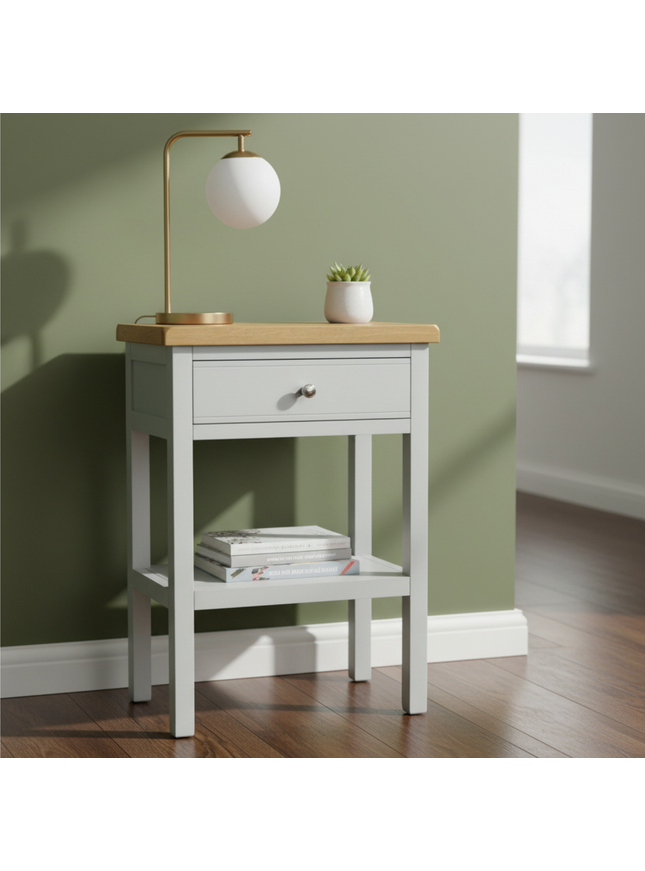 Cashmere Grey 1 Drawer Medium Console Table