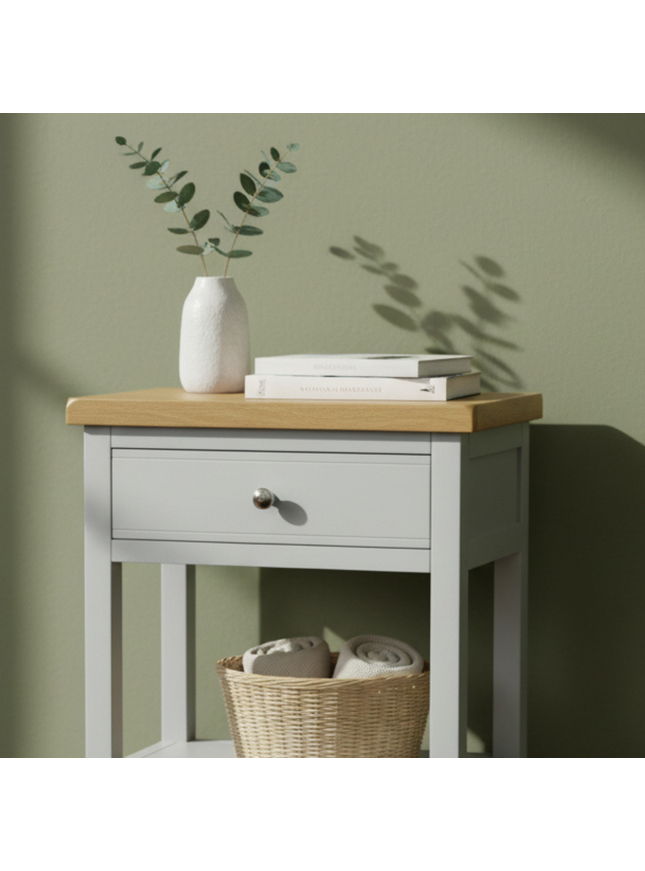 Cashmere Grey 1 Drawer Medium Console Table