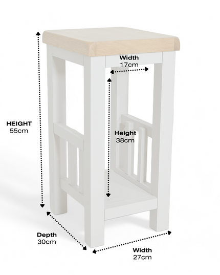 GROFurniture Snow White Magazine End Table