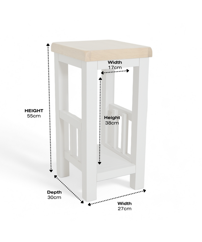 GROFurniture Snow White Magazine End Table