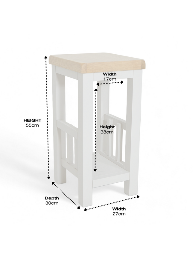 GROFurniture Snow White Magazine End Table