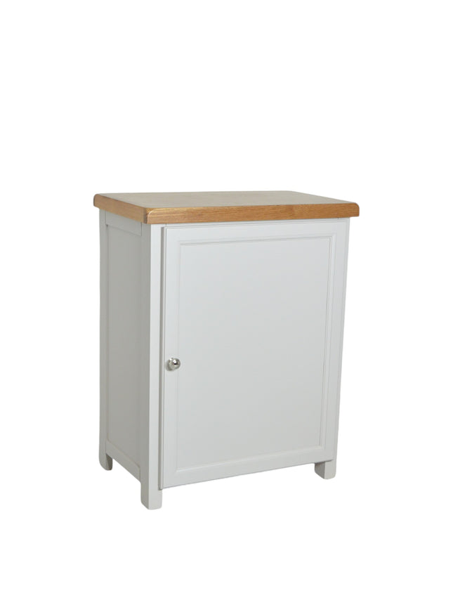 GROFurniture Oak Painted Grey Cabinet, Hallway Shoe Storage Rack, Corner Cabinet Shoe Storage, Kitchen Utility Cupboard, Storage Cupboard