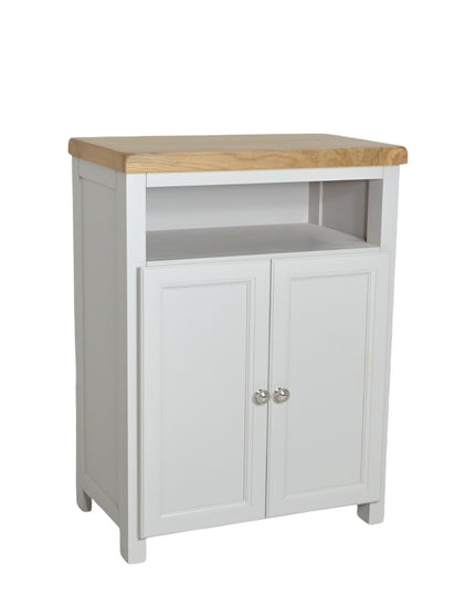 GROFurniture Oak Painted Grey Cabinet, Hallway Shoe Storage Rack, Corner Cabinet Shoe Storage, Kitchen Utility Cupboard, Storage Cupboard