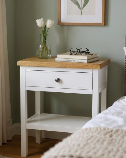 GROFurniture Snow White 1 Drawer Medium Console Table