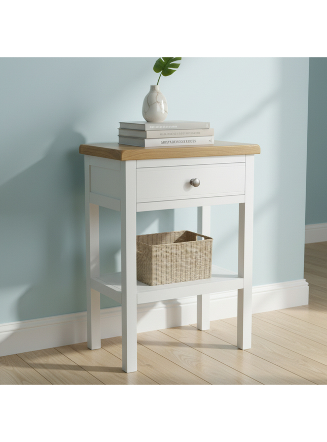 GROFurniture Snow White 1 Drawer Medium Console Table