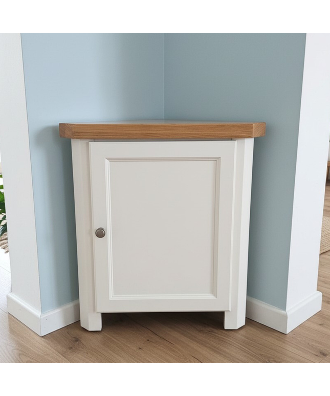 GROFurniture Snow White Small Corner Cabinet