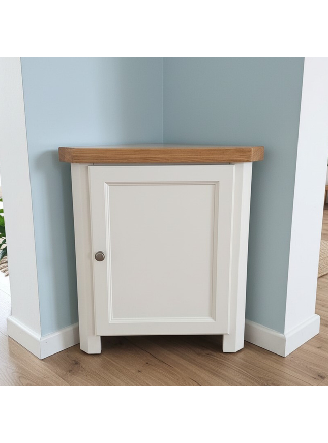 GROFurniture Snow White Small Corner Cabinet