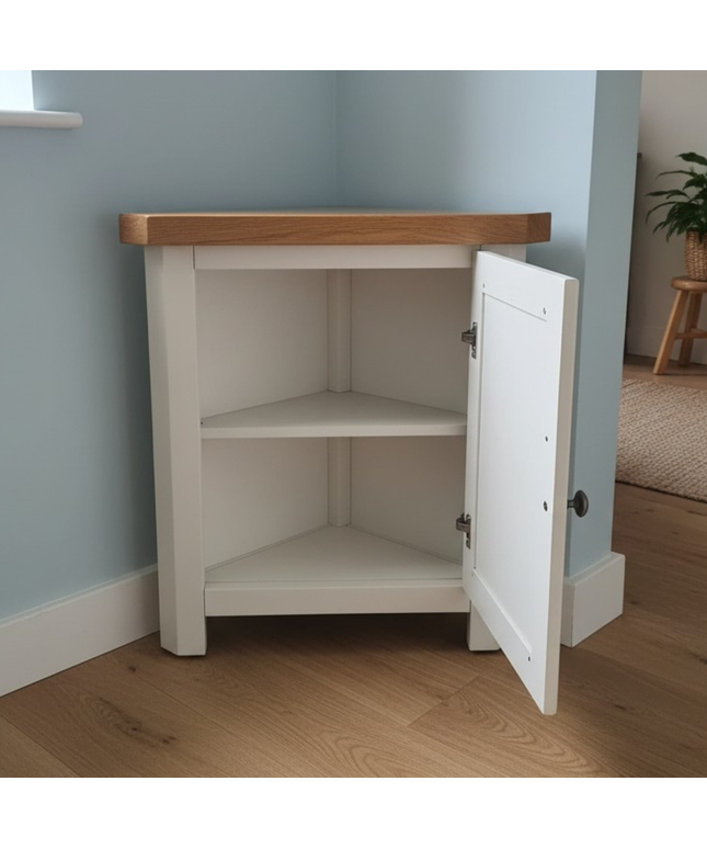 GROFurniture Snow White Small Corner Cabinet