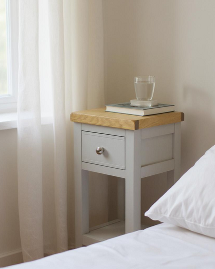 GROFurniture Cashmere Grey 1 Drawer Tall Console Table
