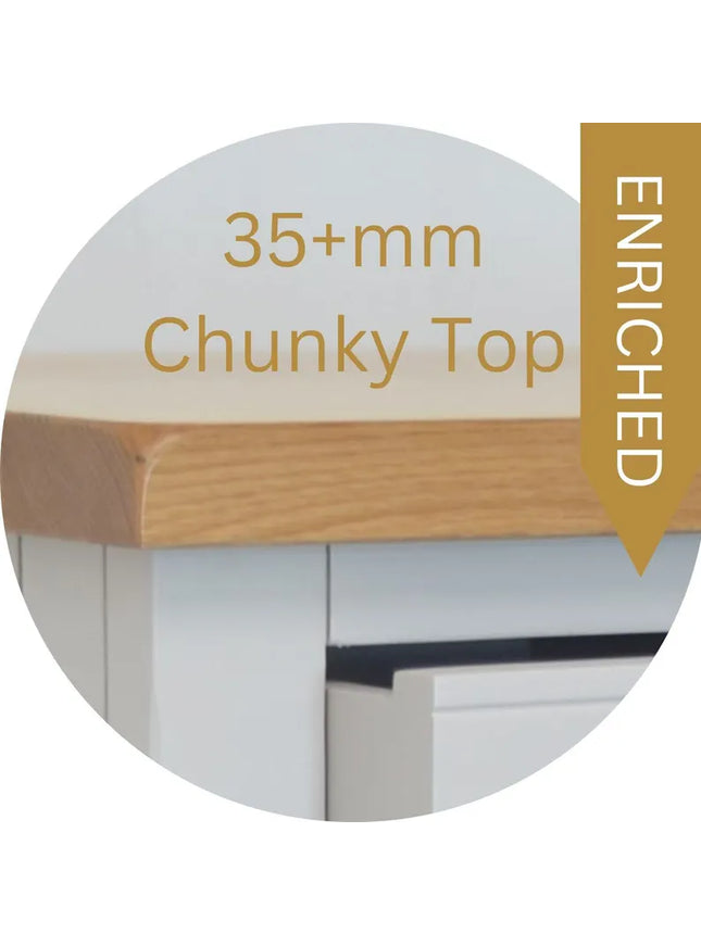 Cashmere Grey  Medium 2 over 3 Chest of Drawers, Fully Assembled Chest of Drawers, Painted Grey Chest of Drawers