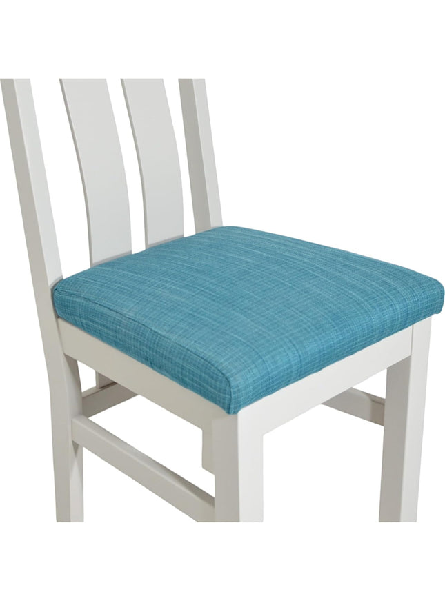 Elizabeth Twin Slat Grey Painted Chair With LColour Padding