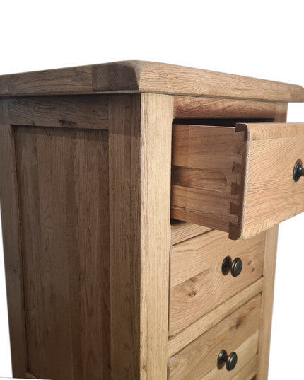 Manhattan Rustic Oak 3 Drawer Large Bedside Table