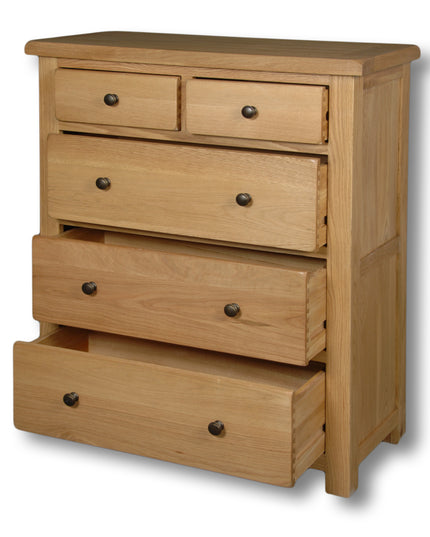 Manhattan Oak 2 Over 3 Chest Drawers