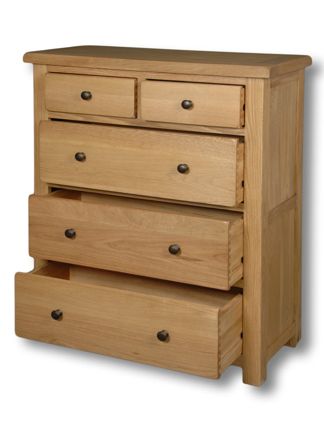 Manhattan Oak 2 Over 3 Chest Drawers