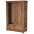 Manhattan Rustic Oak Double Wardrobe Sliding Door