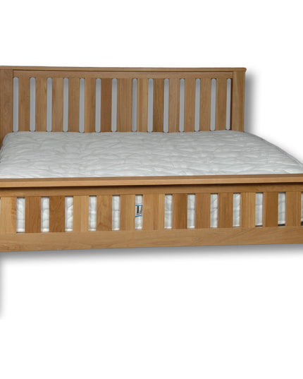 Richmond Solid Oak Bed Frame, Solid Oak Bed with Thick Pine Slats & Centre Support., Easy Assembly Solid Oak Bed