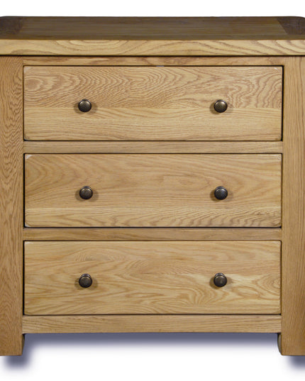 Manhattan Oak 3 Drawer Wide Wellington