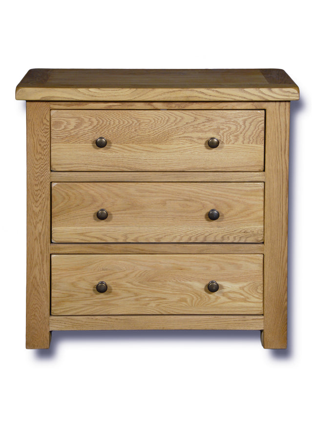 Manhattan Oak 3 Drawer Wide Wellington