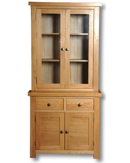 Richmond Oak 3ft Glazed Dresser Top