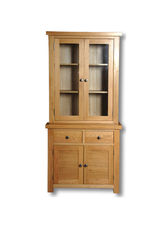 Richmond Oak 3ft Glazed Dresser Top