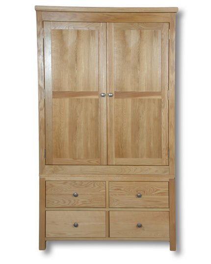 Richmond Oak Double Wardrobe 4 Drawer