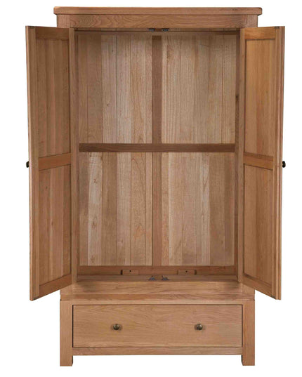 Manhattan Rustic Oak Double Wardrobe