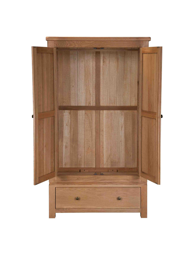 Manhattan Rustic Oak Double Wardrobe