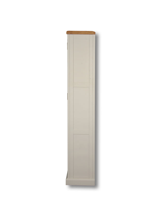 Cashmere Grey Large Glass Bookcase